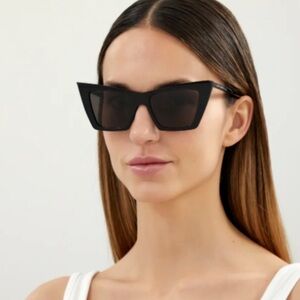 NEW Saint Laurent SL372 Black Cat Eye Sunglasses
